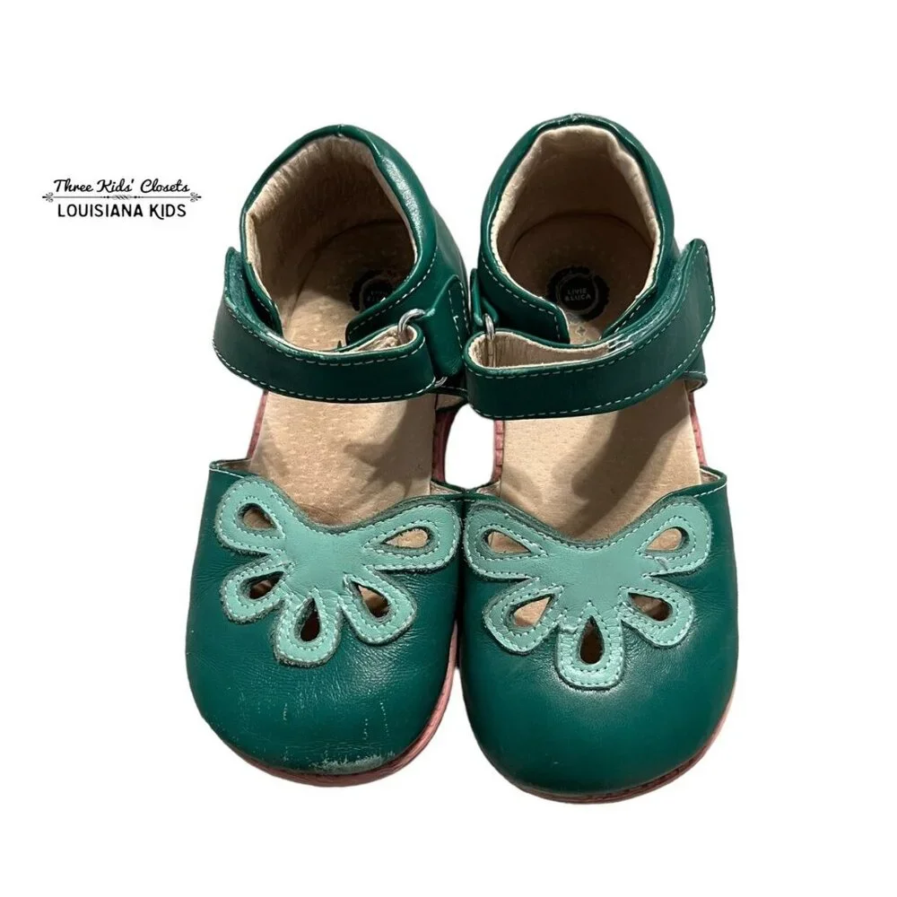 Livie & Luca + Matilda Jane Sz 12 Lucky Clover Green Petal Shoes